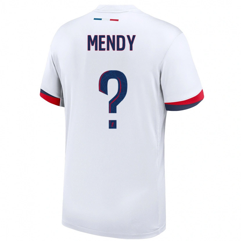 Danxen Dame Tony Mendy #0 Hvit Blå Rød Bortetrøye Drakt Trøye 2024/25 Skjorter T-Skjorte