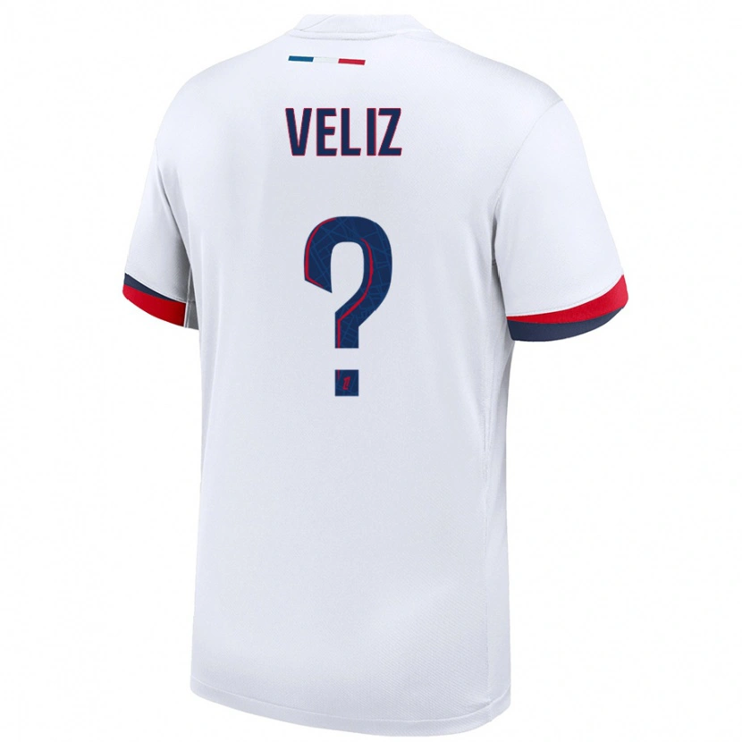 Danxen Dame Nehemiah Fernandez Veliz #0 Hvit Blå Rød Bortetrøye Drakt Trøye 2024/25 Skjorter T-Skjorte