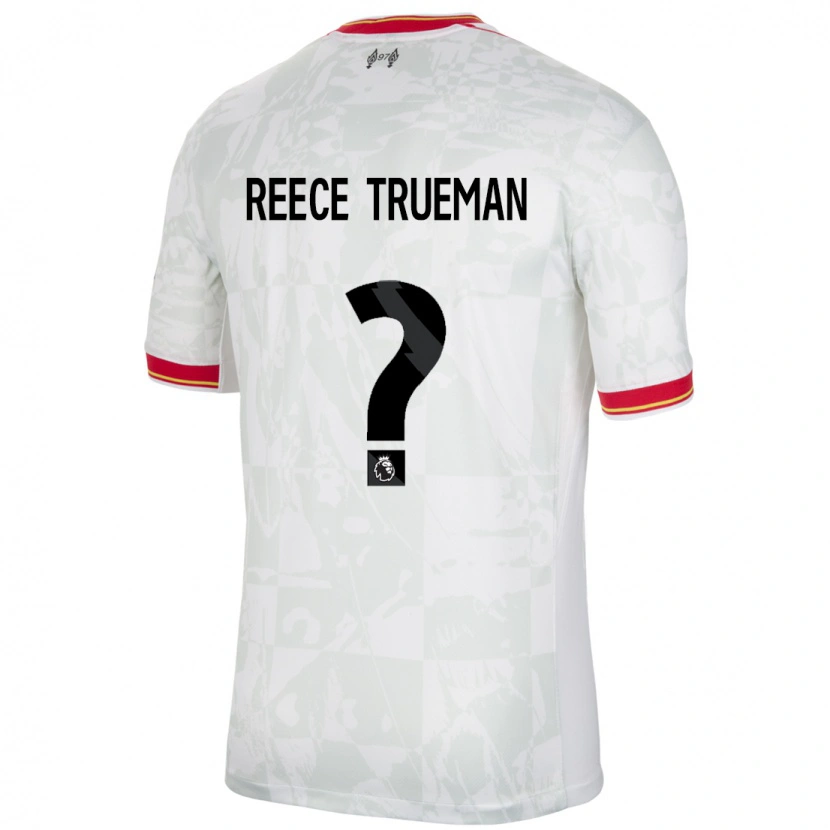 Danxen Dame Reece Trueman #0 Hvit Rød Svart Tredje Sett Drakt Trøye 2024/25 Skjorter T-Skjorte