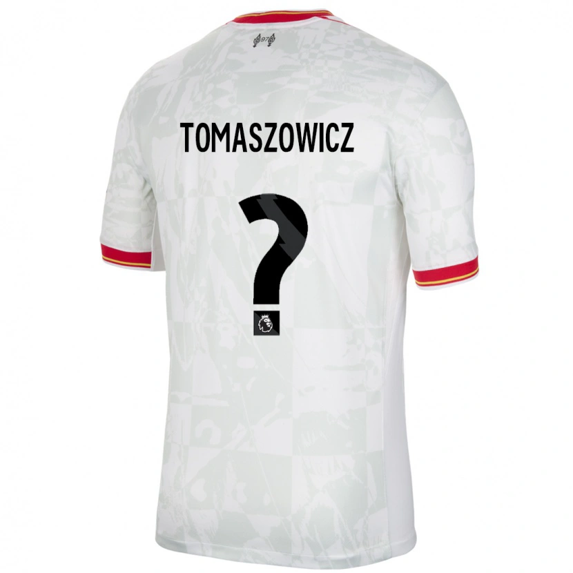 Danxen Dame Aiden Tomaszowicz #0 Hvit Rød Svart Tredje Sett Drakt Trøye 2024/25 Skjorter T-Skjorte