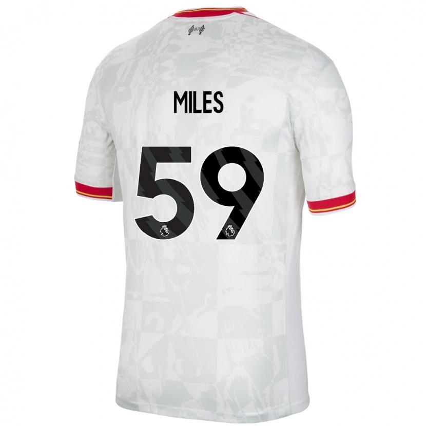Danxen Dame Terence Miles #59 Hvit Rød Svart Tredje Sett Drakt Trøye 2024/25 Skjorter T-Skjorte