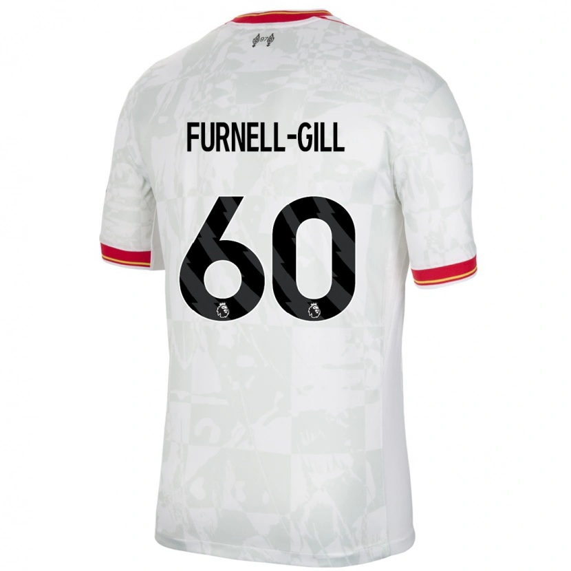 Danxen Dame Luca Furnell-Gill #60 Hvit Rød Svart Tredje Sett Drakt Trøye 2024/25 Skjorter T-Skjorte