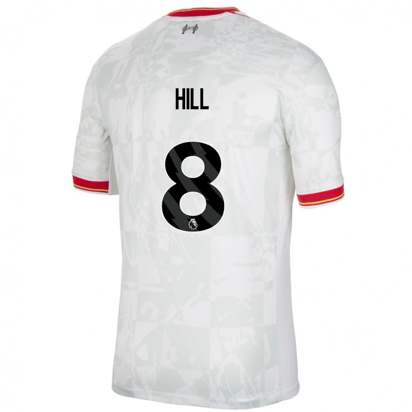 Danxen Dame Tom Hill #8 Hvit Rød Svart Tredje Sett Drakt Trøye 2024/25 Skjorter T-Skjorte