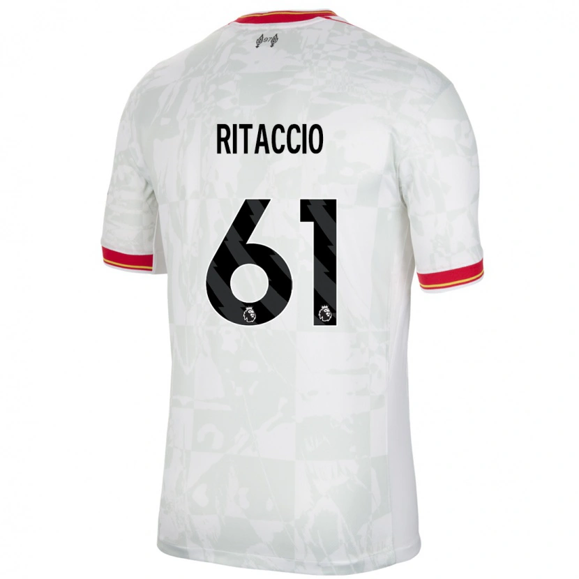 Danxen Dame Matteo Ritaccio #61 Hvit Rød Svart Tredje Sett Drakt Trøye 2024/25 Skjorter T-Skjorte
