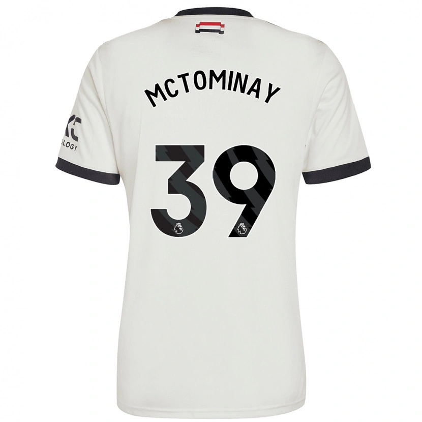 Danxen Dame Scott Mctominay #39 Off White Tredje Sett Drakt Trøye 2024/25 Skjorter T-Skjorte