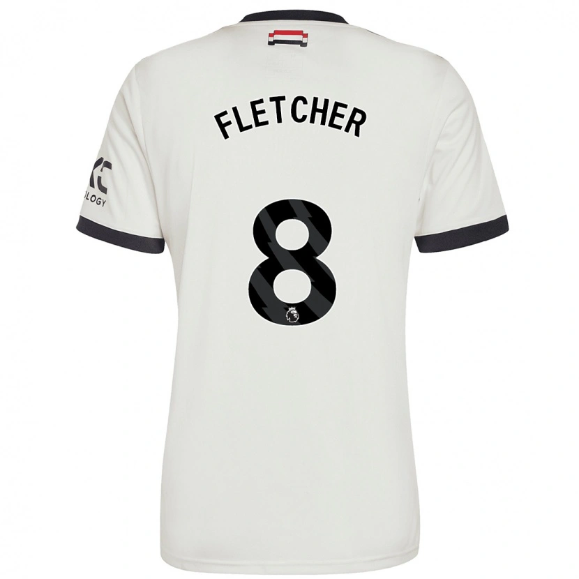 Danxen Dame Tyler Fletcher #8 Off White Tredje Sett Drakt Trøye 2024/25 Skjorter T-Skjorte