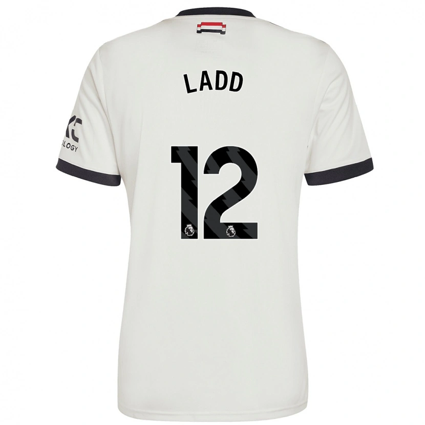 Danxen Dame Hayley Ladd #12 Off White Tredje Sett Drakt Trøye 2024/25 Skjorter T-Skjorte