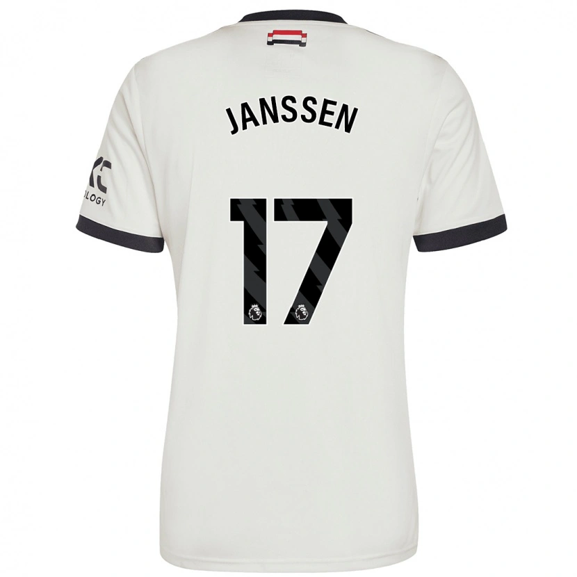 Danxen Dame Dominique Janssen #17 Off White Tredje Sett Drakt Trøye 2024/25 Skjorter T-Skjorte