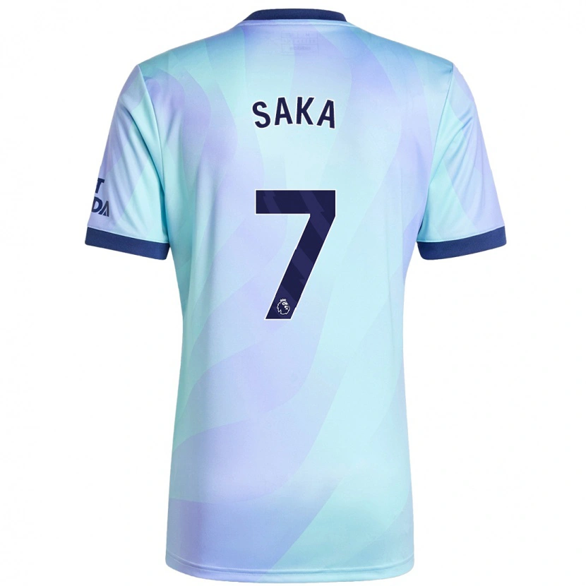 Danxen Dame Bukayo Saka #7 Aqua Tredje Sett Drakt Trøye 2024/25 Skjorter T-Skjorte