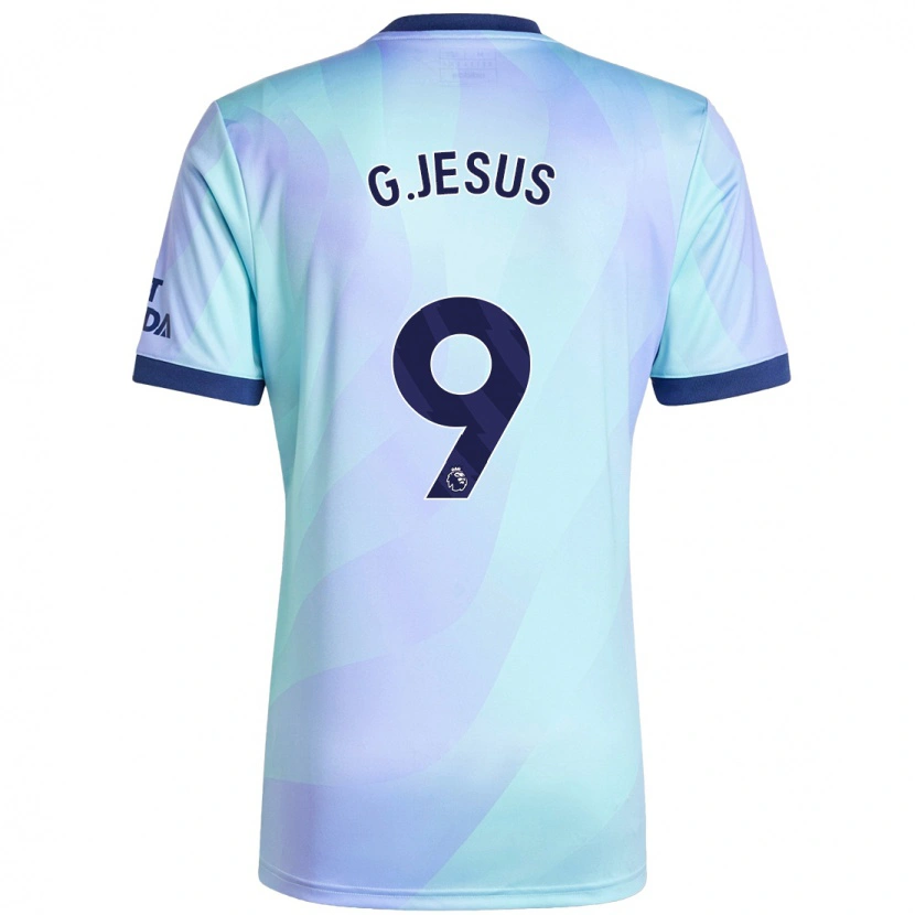 Danxen Dame Gabriel Jesus #9 Aqua Tredje Sett Drakt Trøye 2024/25 Skjorter T-Skjorte