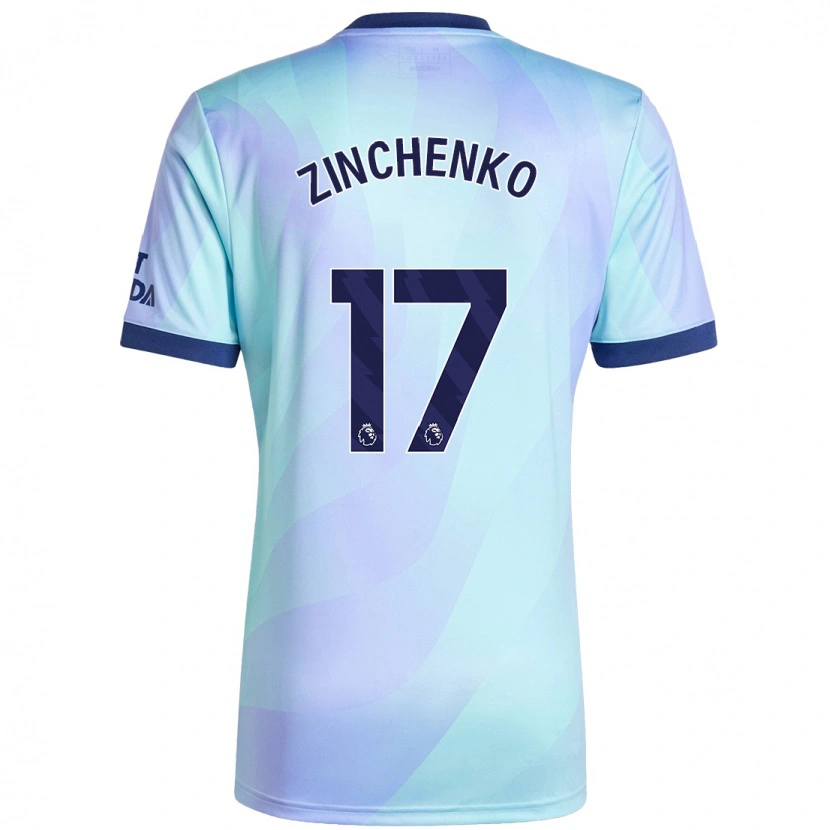 Danxen Dame Oleksandr Zinchenko #17 Aqua Tredje Sett Drakt Trøye 2024/25 Skjorter T-Skjorte