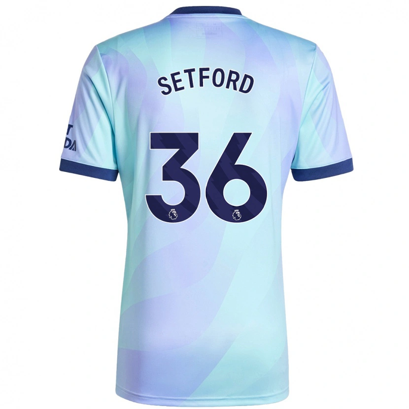 Danxen Dame Tommy Setford #36 Aqua Tredje Sett Drakt Trøye 2024/25 Skjorter T-Skjorte