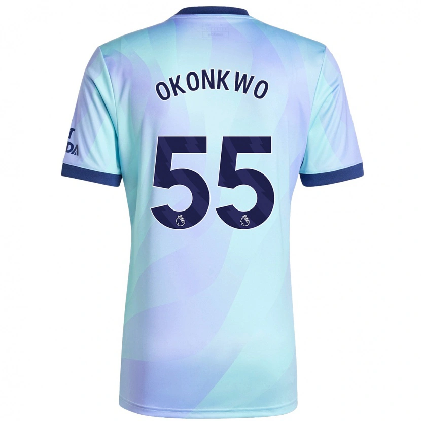 Danxen Dame Brian Okonkwo #55 Aqua Tredje Sett Drakt Trøye 2024/25 Skjorter T-Skjorte