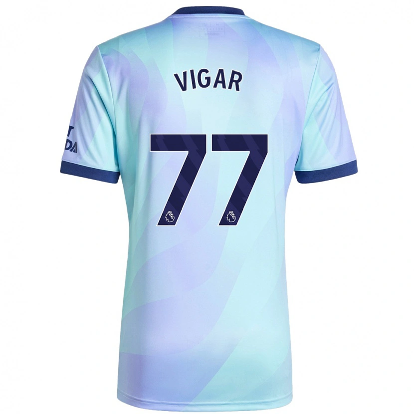 Danxen Dame Billy Vigar #77 Aqua Tredje Sett Drakt Trøye 2024/25 Skjorter T-Skjorte