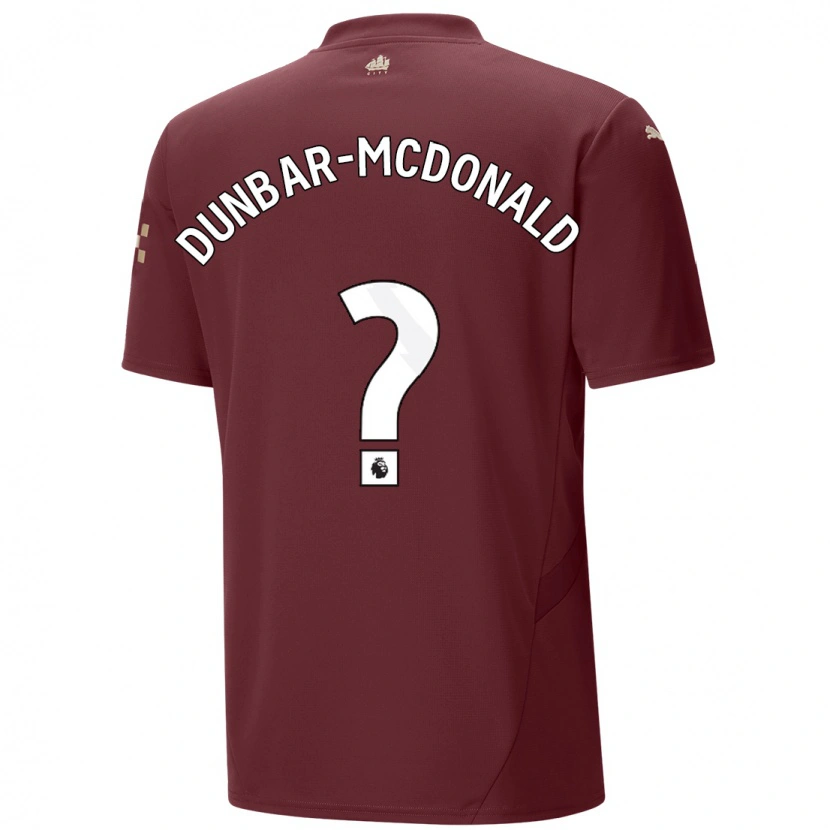Danxen Dame Christian Dunbar-Mcdonald #0 Rødbrun Tredje Sett Drakt Trøye 2024/25 Skjorter T-Skjorte