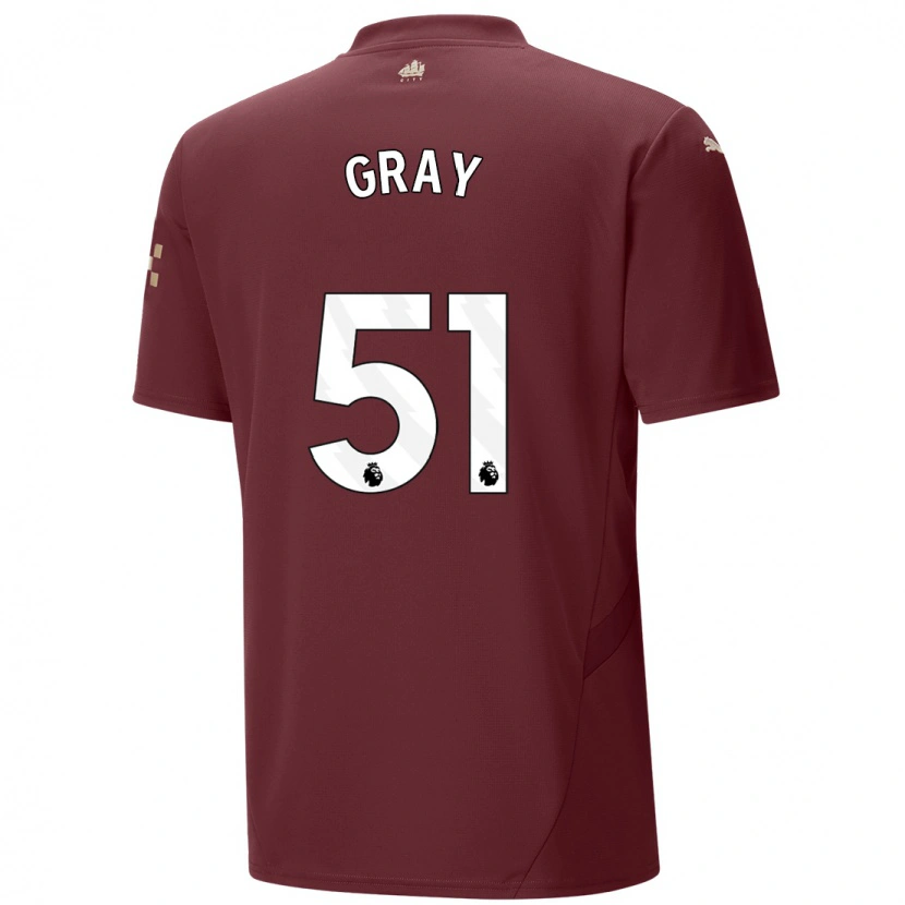 Danxen Dame Charlie Gray #51 Rødbrun Tredje Sett Drakt Trøye 2024/25 Skjorter T-Skjorte