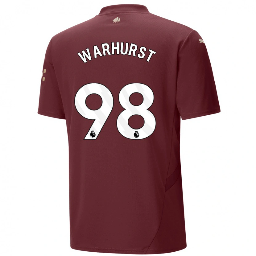 Danxen Dame Matty Warhurst #98 Rødbrun Tredje Sett Drakt Trøye 2024/25 Skjorter T-Skjorte