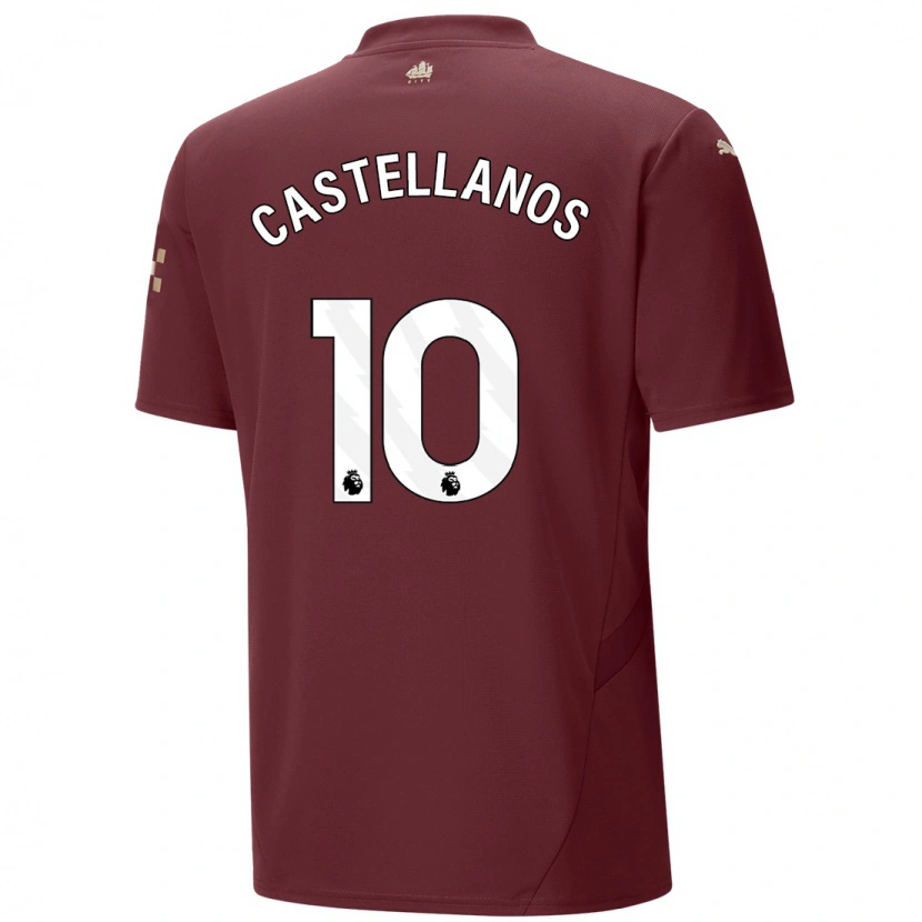 Danxen Dame Deyna Castellanos #10 Rødbrun Tredje Sett Drakt Trøye 2024/25 Skjorter T-Skjorte