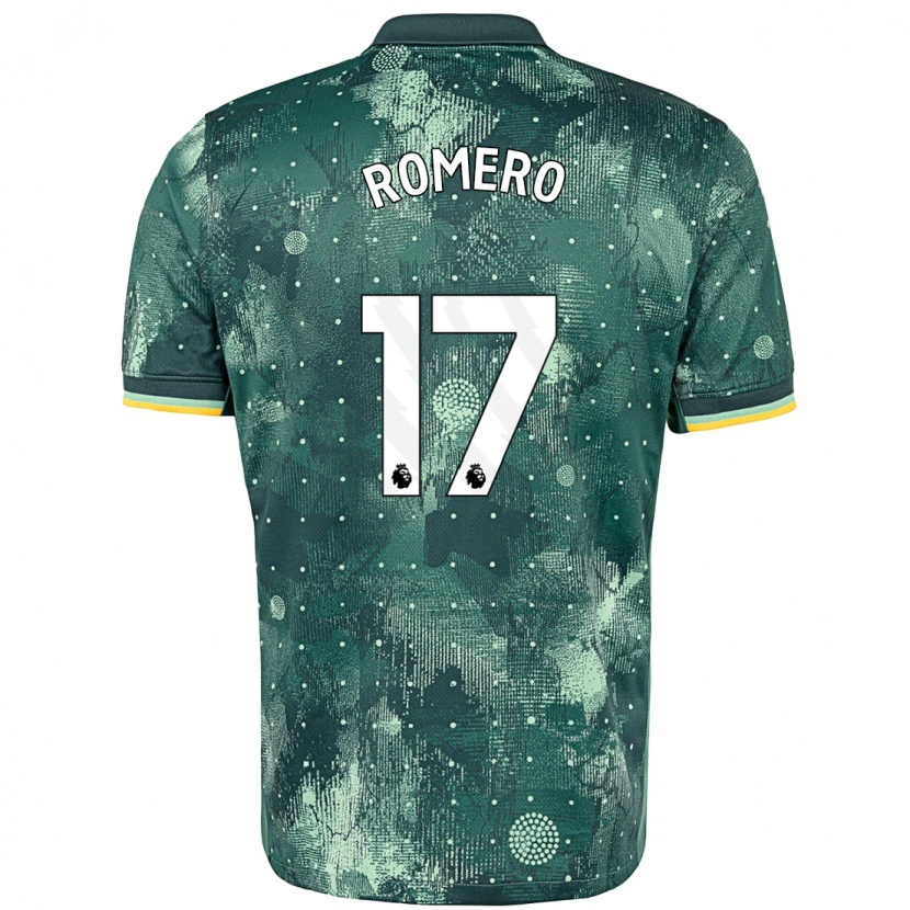 Danxen Dame Cristian Romero #17 Mintgrønn Tredje Sett Drakt Trøye 2024/25 Skjorter T-Skjorte