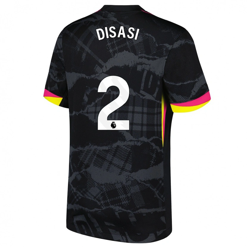 Danxen Dame Axel Disasi #2 Svart Rosa Tredje Sett Drakt Trøye 2024/25 Skjorter T-Skjorte