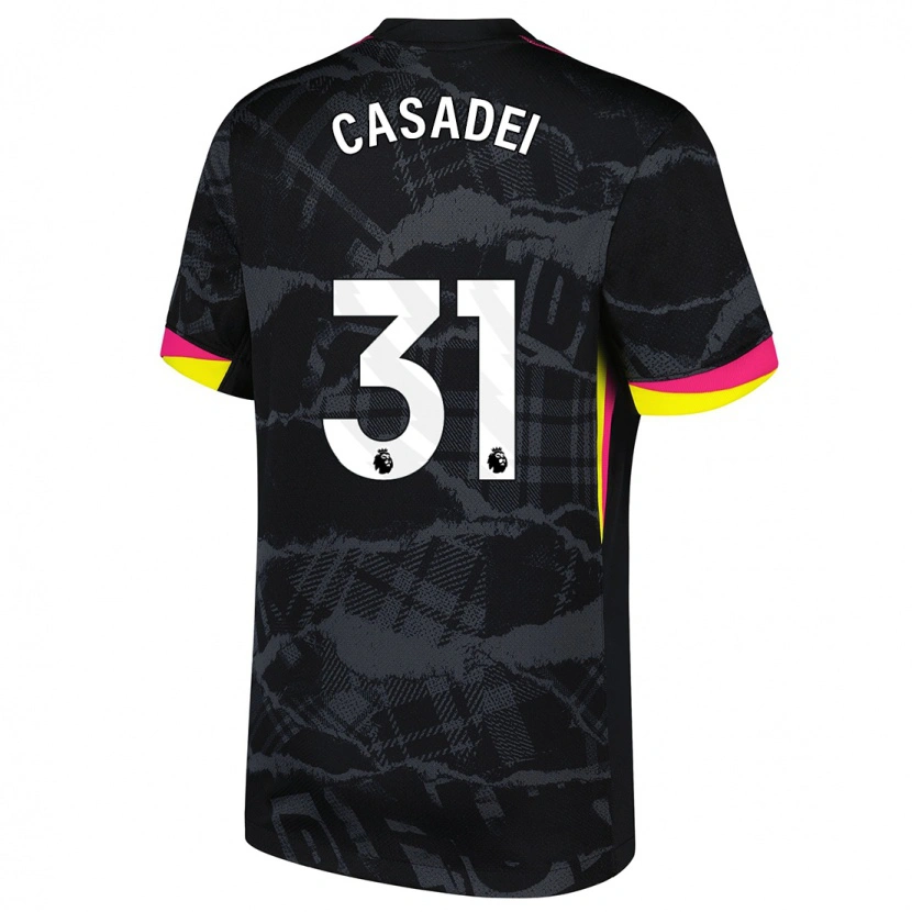 Danxen Dame Cesare Casadei #31 Svart Rosa Tredje Sett Drakt Trøye 2024/25 Skjorter T-Skjorte
