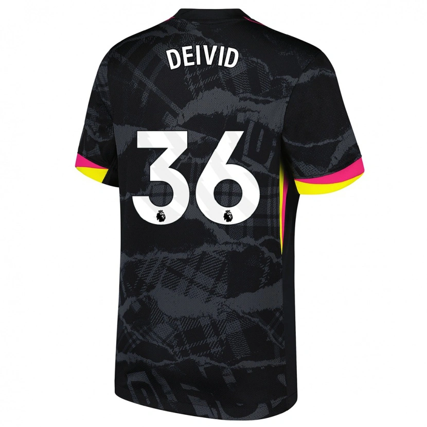 Danxen Dame Deivid Washington #36 Svart Rosa Tredje Sett Drakt Trøye 2024/25 Skjorter T-Skjorte