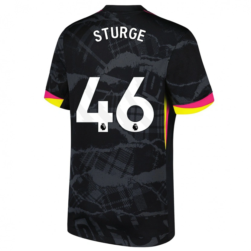 Danxen Dame Zak Sturge #46 Svart Rosa Tredje Sett Drakt Trøye 2024/25 Skjorter T-Skjorte