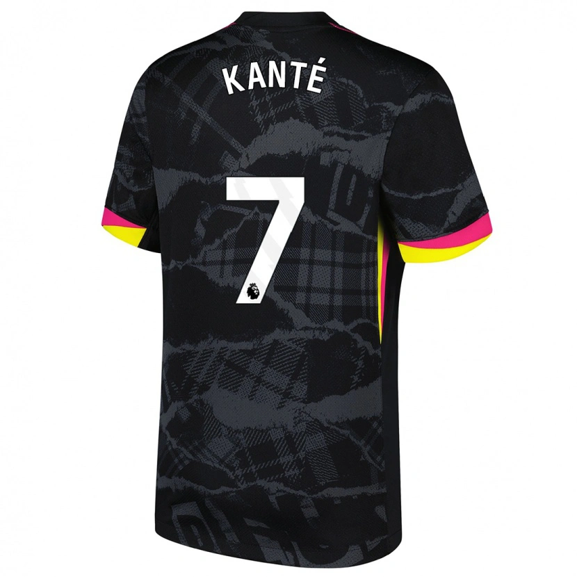 Danxen Dame N'golo Kante #7 Svart Rosa Tredje Sett Drakt Trøye 2024/25 Skjorter T-Skjorte