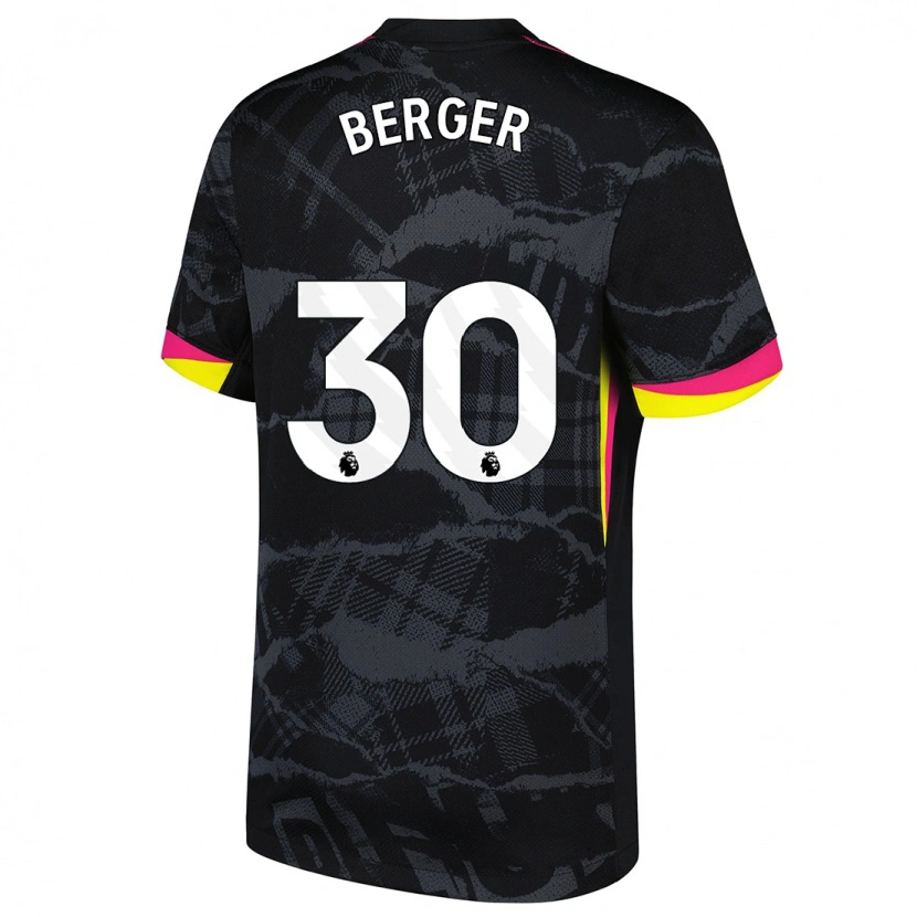 Danxen Dame Ann-Katrin Berger #30 Svart Rosa Tredje Sett Drakt Trøye 2024/25 Skjorter T-Skjorte