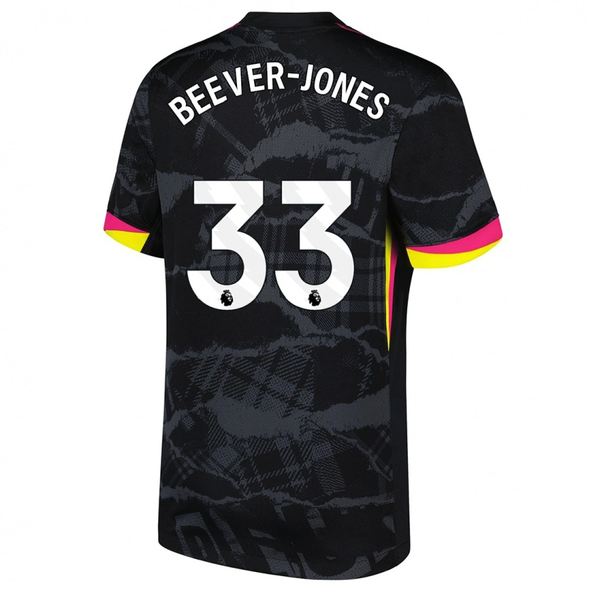 Danxen Dame Aggie Beever-Jones #33 Svart Rosa Tredje Sett Drakt Trøye 2024/25 Skjorter T-Skjorte