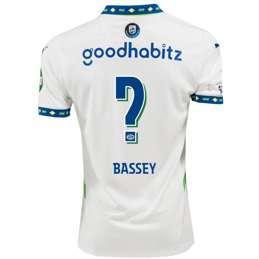 Danxen Dame Essien Bassey #0 Hvit Mørkeblå Tredje Sett Drakt Trøye 2024/25 Skjorter T-Skjorte