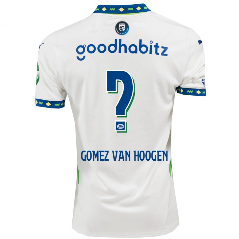 Danxen Dame Samuel Gomez Van Hoogen #0 Hvit Mørkeblå Tredje Sett Drakt Trøye 2024/25 Skjorter T-Skjorte