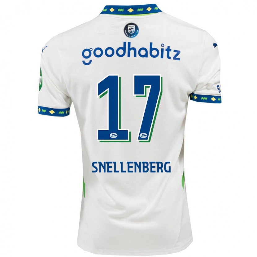 Danxen Dame Maxime Snellenberg #17 Hvit Mørkeblå Tredje Sett Drakt Trøye 2024/25 Skjorter T-Skjorte