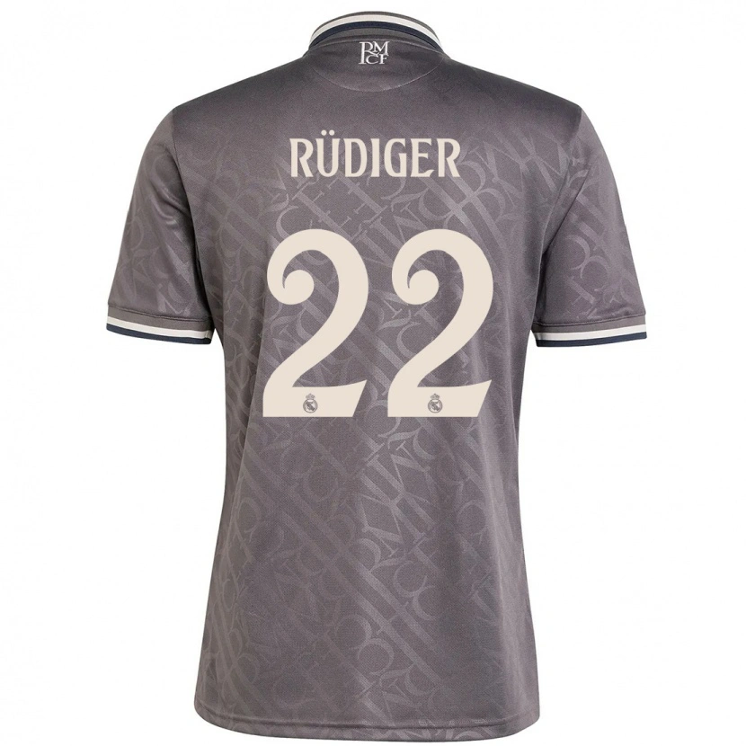 Danxen Dame Antonio Rüdiger #22 Kull Tredje Sett Drakt Trøye 2024/25 Skjorter T-Skjorte