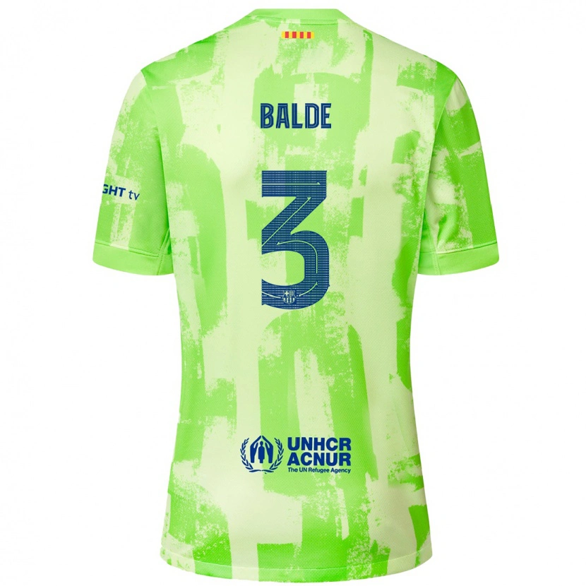 Danxen Dame Alejandro Balde #3 Lime Tredje Sett Drakt Trøye 2024/25 Skjorter T-Skjorte