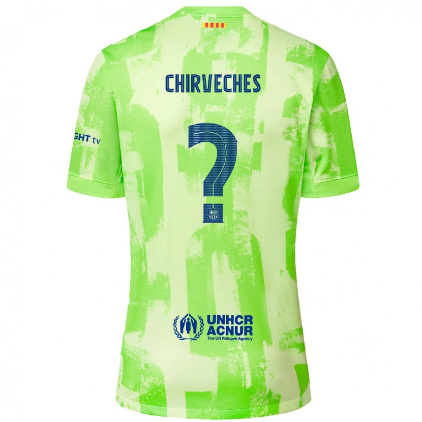 Danxen Dame Raúl Chirveches #0 Lime Tredje Sett Drakt Trøye 2024/25 Skjorter T-Skjorte