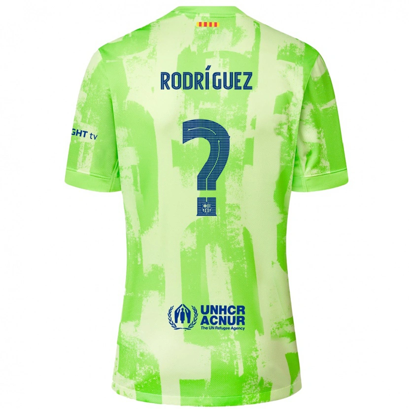 Danxen Dame Alfredo Rodríguez #0 Lime Tredje Sett Drakt Trøye 2024/25 Skjorter T-Skjorte