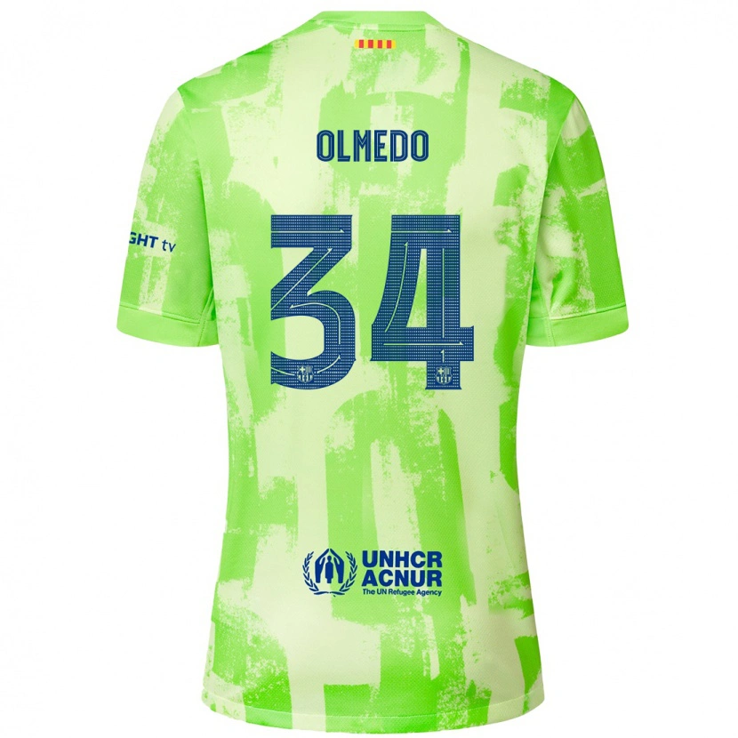 Danxen Dame Alexis Olmedo #34 Lime Tredje Sett Drakt Trøye 2024/25 Skjorter T-Skjorte