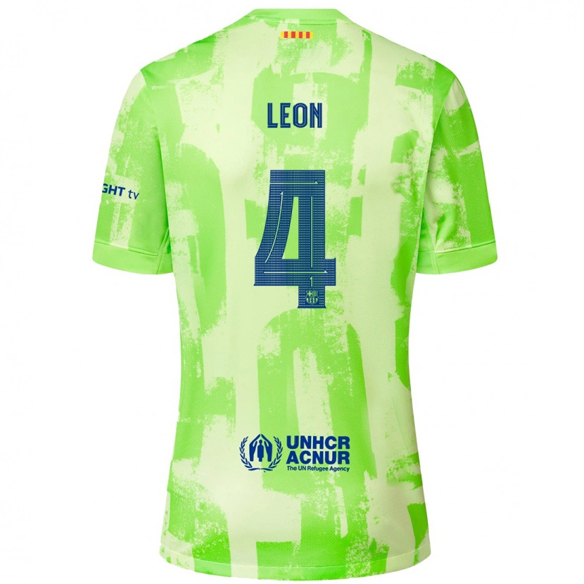 Danxen Dame Mapi León #4 Lime Tredje Sett Drakt Trøye 2024/25 Skjorter T-Skjorte