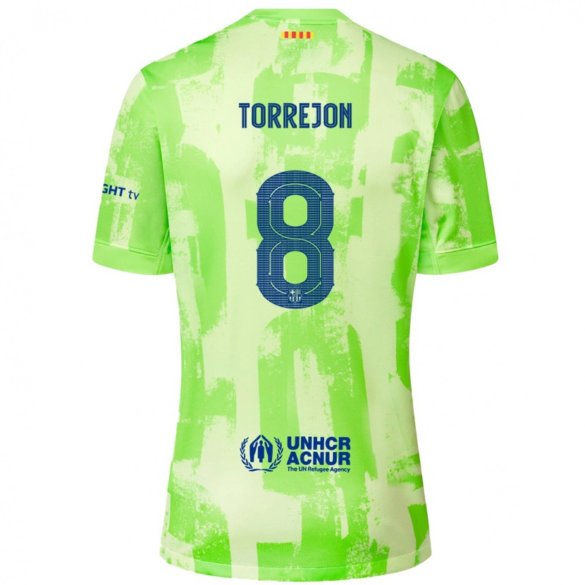 Danxen Dame Marta Torrejón #8 Lime Tredje Sett Drakt Trøye 2024/25 Skjorter T-Skjorte