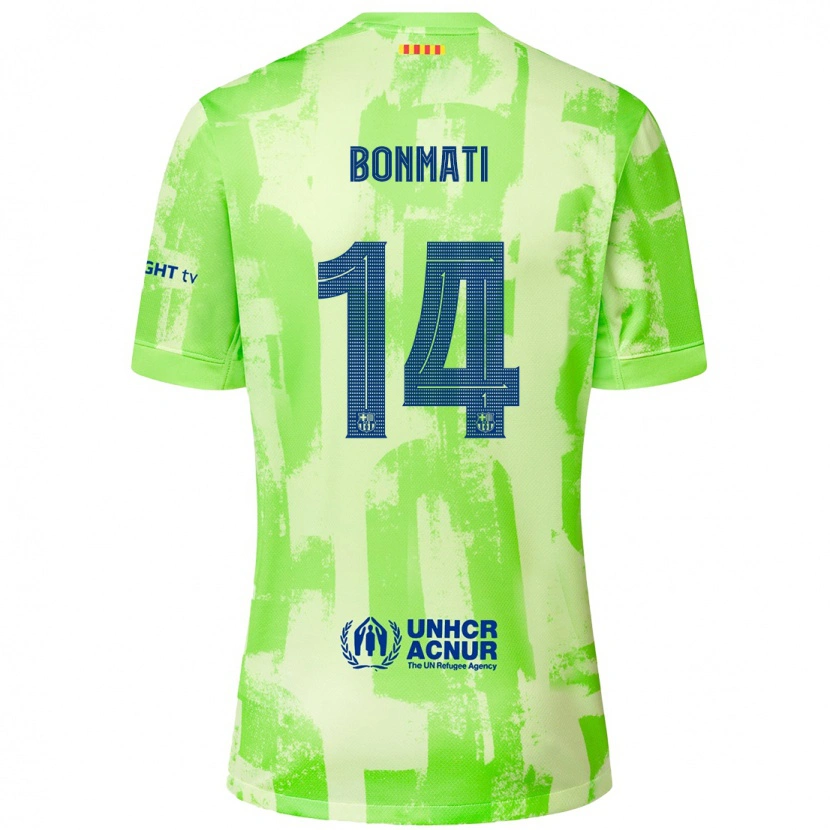 Danxen Dame Aitana Bonmatí #14 Lime Tredje Sett Drakt Trøye 2024/25 Skjorter T-Skjorte