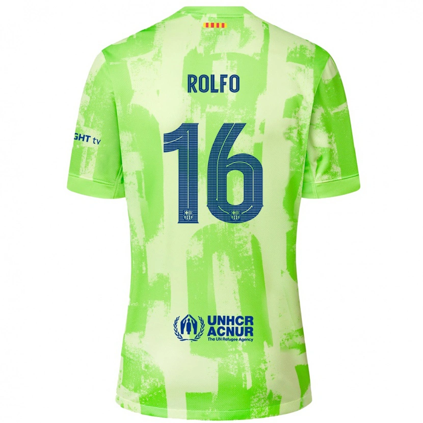 Danxen Dame Fridolina Rolfö #16 Lime Tredje Sett Drakt Trøye 2024/25 Skjorter T-Skjorte