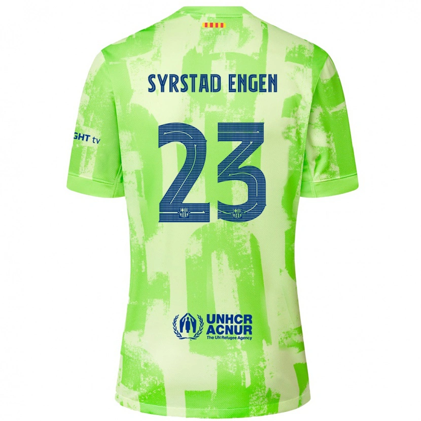 Danxen Dame Ingrid Syrstad Engen #23 Lime Tredje Sett Drakt Trøye 2024/25 Skjorter T-Skjorte
