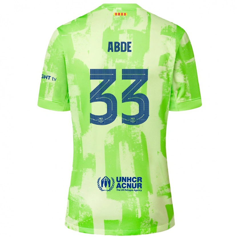 Danxen Dame Ez Abde #33 Lime Tredje Sett Drakt Trøye 2024/25 Skjorter T-Skjorte
