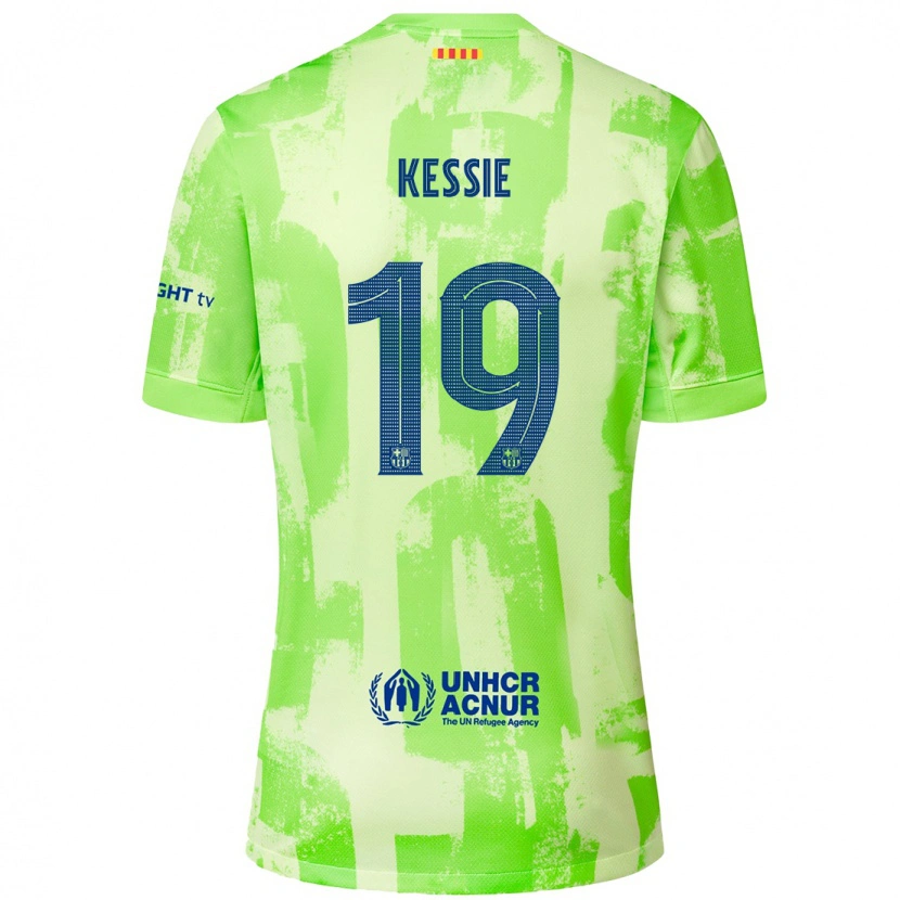 Danxen Dame Franck Kessie #19 Lime Tredje Sett Drakt Trøye 2024/25 Skjorter T-Skjorte