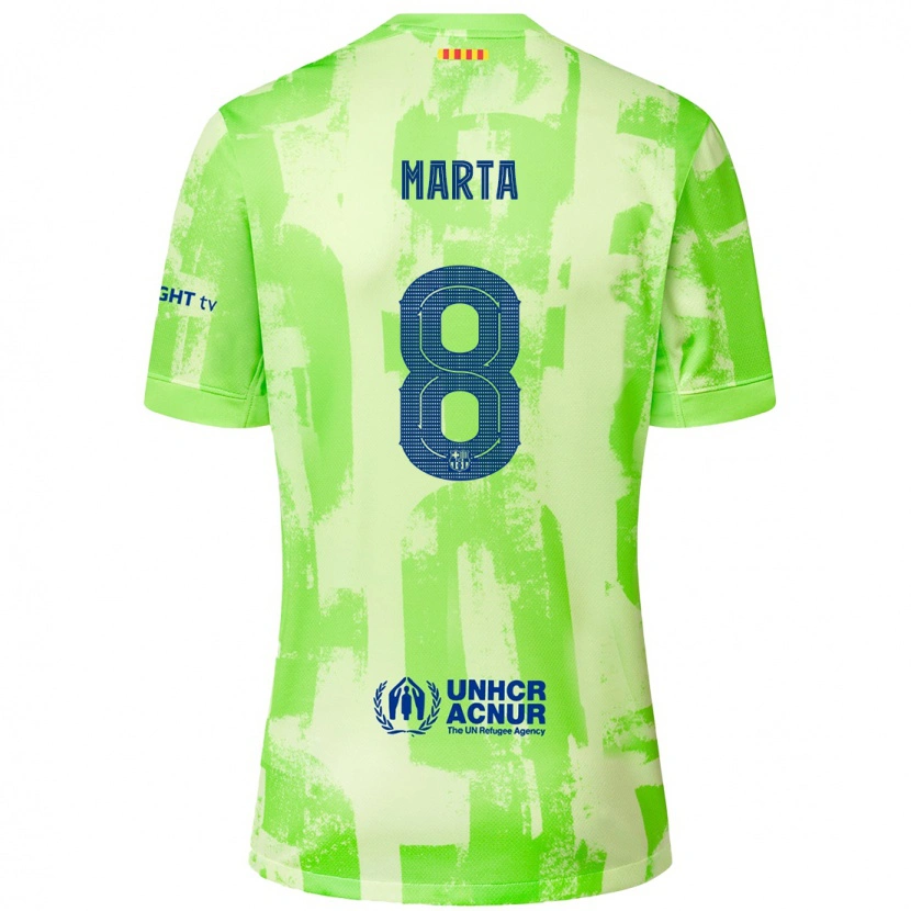 Danxen Dame Marta Torrejon #8 Lime Tredje Sett Drakt Trøye 2024/25 Skjorter T-Skjorte
