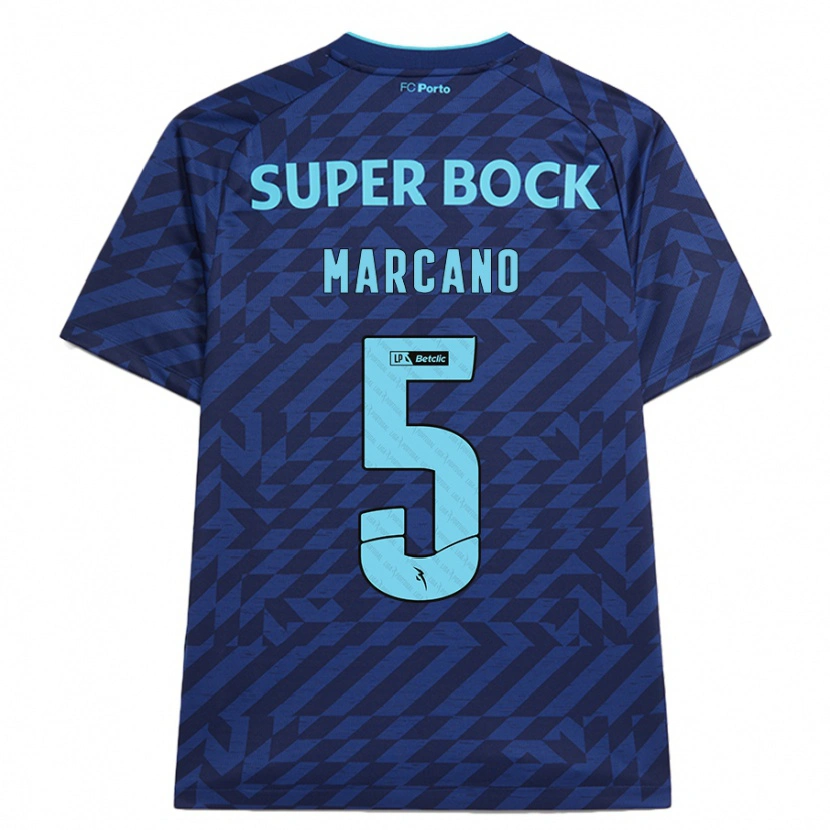 Danxen Dame Iván Marcano #5 Marineblå Tredje Sett Drakt Trøye 2024/25 Skjorter T-Skjorte