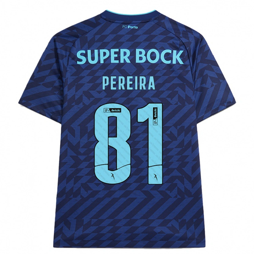 Danxen Dame Martim Pereira #81 Marineblå Tredje Sett Drakt Trøye 2024/25 Skjorter T-Skjorte