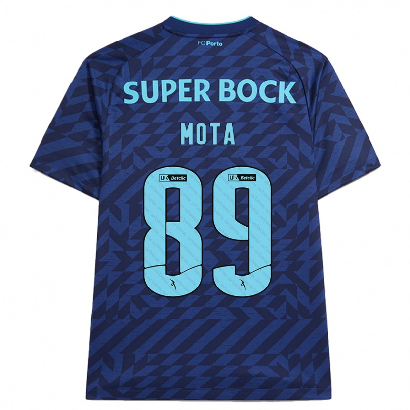 Danxen Dame Luís Mota #89 Marineblå Tredje Sett Drakt Trøye 2024/25 Skjorter T-Skjorte