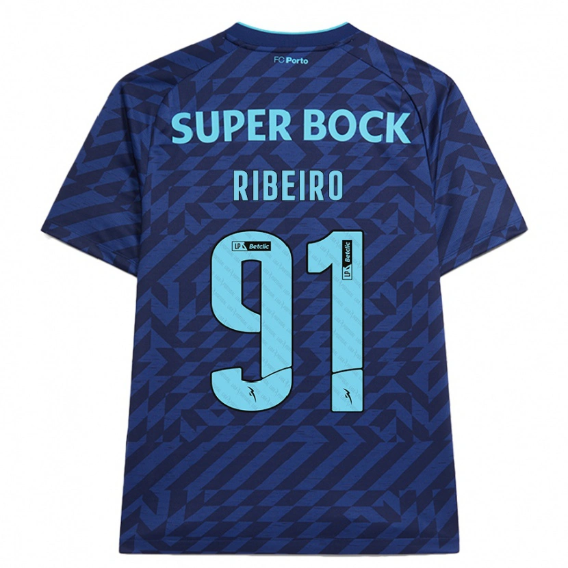 Danxen Dame Gonçalo Ribeiro #91 Marineblå Tredje Sett Drakt Trøye 2024/25 Skjorter T-Skjorte